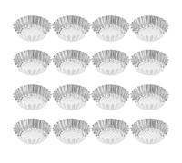 HOOWIFFY Moules à Tartelettes en Acier Inoxydable Argenté Lot de 12 Bords Festonnés et pour Pâtisserie Décorative de Muffins et Gâteaux à Garniture Crèmeuse