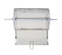 HOOWIFFY Panier à Griller Rotatif en Acier Inoxydable, Argenté, pour Viande