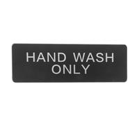 HOOWIFFY Panneau de Lavage des Mains en Aluminium Noir, Installation Facile, Usage Polyvalent pour Cuisines Commerciales et Lieux de Travail, Rappel Essentiel pour Hygiène