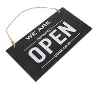 HOOWIFFY Panneau Ouvert Fermé pour Porte de Commerce Double Face en Panneau de Densité Corde de Jute Solide et Installation Facile pour Décoration D'entreprise et Maison