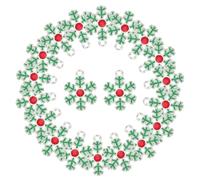 HOOWIFFY Pendentif en Alliage Vert pour Fabrication de Bijoux DIY, Accessoires Délicats 20 Pièces Flocon de Neige pour Collier ou Bracelet, pour Projet Scrapbooking Noël