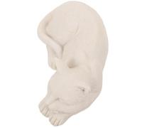HOOWIFFY Pierre Commémorative Sculpture Solide en Résine Beige Statue Funéraire Décorative en Mémoire des Animaux Décédés pour Animaux de Compagnie pour Jardin Extérieur et Maison