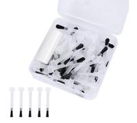 HOOWIFFY Pinceaux à Ongles Jetables Manche - 50 Brosses de Rechange Plates pour Vernis à Ongles Gel - Petit Pinceau pour Flacons de Vernis - Accessoires Manucure Précis pour Nail Art