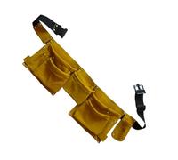 HOOWIFFY Pochette de Ceinture en Cuir Kaki pour Électricien Fermeture à Crochet et Boucle, Facile à Ouvrir et Fermer, pour Technicien en Déplacement