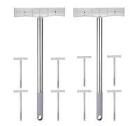 HOOWIFFY Porte-panneau Accessoire Pratique pour Affichage Portable 10pcs en Acier Inoxydable Léger et Stable, Support Affiche pour Salons Professionnels et Écoles