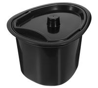 HOOWIFFY Pot à Urine en Plastique Noir avec Couvercle Isolant pour Personnes Âgées et Patients, Pratique pour Usage en Hôpital et Chaise Percée Chevet Plusieurs styles