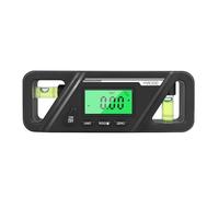 HOOWIFFY Rapporteur D'angle Numérique Portable avec Niveau à Bulle, Haute Précision en Plastique, Mesure 4x90° et 2x180°, pour Test et Réparation Automobile