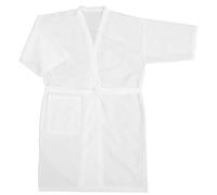 HOOWIFFY Robe de Coiffure Blanche à Pois en Tissu Léger, Cape de Barbier Multi-usage et Séchage Rapide pour Adultes, Teinture des Cheveux à Domicile