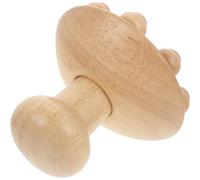 HOOWIFFY Rouleau de Gua Sha en Bois Beige, Masseur Manuel Multifonction Acupression, Outil de Massage Pratique pour Visage et Cou à Domicile