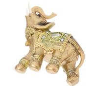 HOOWIFFY Statue Éléphant de Bureau, Figurine D'éléphant Feng Shui en Résine, Vert, Amulette, Facile à Nettoyer, pour Cabinet et Décoration Intérieure