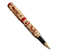 HOOWIFFY Stylo à Écriture Ergonomique en Métal, Dragon Doré, Écriture | Examens et Bureau, Style Chinois Vintage, Prise en Main Confortable, sans Bavure, pour Adultes et Étudiants