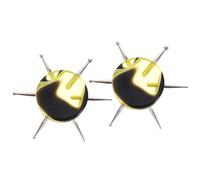 HOOWIFFY Stylo Manucure à Points 2pcs en Acrylique et Métal pour Modelage, Outil Rond pour Travaux Manuels et Création Nail Art