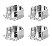 HOOWIFFY Support de Tringle en Alliage de Zinc Argenté 25mm pour Penderie et Fenêtre Design Discret et Double Méthode D'installation, Lot de 4 Pièces