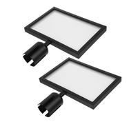 HOOWIFFY Supports de Panneau Noir Design Élégant Lot de 2 en Acier Inoxydable Cadre A4 et Fonction Gestion de Foule pour File D'attente pour Banques et Espaces Publics