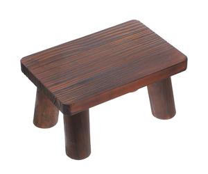 HOOWIFFY Tabouret Marchepied Mobile en Bois de Pin avec Finition Écologique Couleur Bois Fumé 1 Pièce Antidérapant Petit Tabouret Polyvalent pour Personnes Âgées Usage Intérieur
