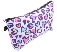 HOOWIFFY Trousse de Toilette Femme Imprimée Léopard Petite Taille Portable Fermeture Éclair Paquet de Rangement Cosmétique Multifonction pour Voyage et Usage Quotidien Pochette