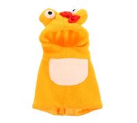 HOOWIFFY Vêtement Chaud pour Petits Oiseaux en Polaire Orange Sweat à Capuche Facile à Enfiler, pour Spectacles et Photos d'animaux de Compagnie en Hiver