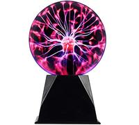 Hooyi Boule de plasma 20,3 cm tactile sensible au son - Lampe de bureau - Nébuleuse - Boule de foudre - Décoration d'intérieur - Boule magique