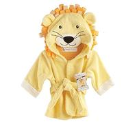 Hooyi Serviette de bain à capuche pour nouveau-né Motif lion Jaune Taille S 90 cm