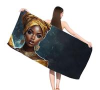Hooyuubo Serviette de Plage XXL Afrique, Serviette Microfibre 60x120 cm, sans Sable, Serviettes de Plage Léger et séchage Rapide, Convient pour la Plages, Sport, Voyages, Sauna, Piscine, Fille,s-j400