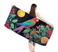 Hooyuubo Serviette de Plage XXL Fleur, Serviette Microfibre 60x120 cm, sans Sable, Serviettes de Plage Léger et séchage Rapide, Convient pour la Plages, Sport, Voyages, Sauna, Piscine, Oiseau,s-j648