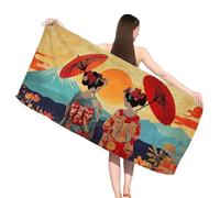 Hooyuubo Serviette de Plage XXL Japon, Serviette Microfibre 60x120 cm, sans Sable, Serviettes de Plage Léger et séchage Rapide, Convient pour la Plages, Sport, Voyages, Sauna, Piscine, Fille,s-j368