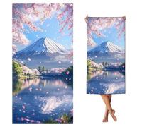 Hooyuubo Serviette de Plage XXL Japon, Serviette Microfibre 75x150 cm, sans Sable, Serviettes de Plage Léger et séchage Rapide, Convient pour la Plages, Sport, Voyages, Sauna, Piscine, Océan,s-j388