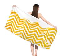 Hooyuubo Serviette de Plage XXL Jaune, Serviette Microfibre 90x180 cm, sans Sable, Serviettes de Plage Léger et séchage Rapide, Convient pour la Plages, Sport, Voyages, Sauna, Piscine, Bande,s-j1182