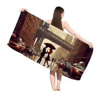 Hooyuubo Serviette de Plage XXL Paysage, Serviette Microfibre 220x100 cm, sans Sable, Serviettes de Plage Léger et séchage Rapide, Convient pour la Plages, Sport, Voyages, Sauna, Piscine, Rue,s-j234