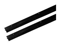 HOOZ Lot de 2 joints à brosse pour portes, 100 cm, boudin de porte à visser, pour isolation d'air et acoustique, en aluminium, noir ou blanc, 100 cm, noir