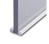 HOOZ Lot de 4 boudins de porte en cuir synthétique avec double joint d'étanchéité - Découpable - Boudin de porte et boudin de porte (blanc)