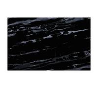 Hooz Plaque de Verre 100x60cm pour Poêle et Tablette en Aspect Marbre - Protection avec Verre de Sécurité Trempé 6mm, Pare-étincelles, Fond pour Cheminée (Noir)