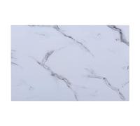 Hooz Plaque de Verre 60x100cm pour Poêle et Tablette en Aspect Marbre - Protection avec Verre de Sécurité Trempé 6mm, Pare-étincelles, Fond pour Cheminée (Blanc)