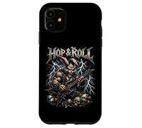 Hop and Roll Heavy Metal Bunny Guitare électrique Lapin à Bascule Coque pour iPhone 11