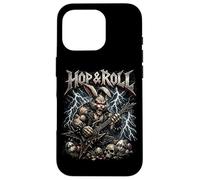 Hop and Roll Heavy Metal Bunny Guitare électrique Lapin à Bascule Coque pour iPhone 16 Pro