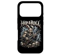 Hop and Roll Heavy Metal Bunny Guitare électrique Lapin à Bascule Coque pour iPhone 17 Pro