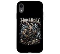 Hop and Roll Heavy Metal Bunny Guitare électrique Lapin à Bascule Coque pour iPhone XR