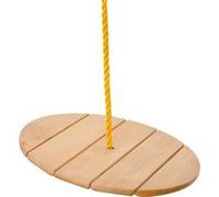 HOP Balancoire en bois disque rond avec corde de singe Or G