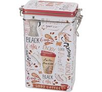 HOP CAFE Boîte à Café Hermétique 500 g - Design Good Coffee - Métal avec Fermeture à Clip - Boîte de Rangement Grains ou Café Moulu