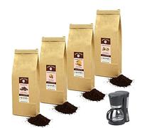 HOP CAFE - Offre Découverte Café Moulu Aromatisé - 4 x 125g - pour cafetière Filtre