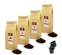 HOP CAFE - Offre Découverte Café Moulu Aromatisé - 500g - pour Capsule vide à remplir