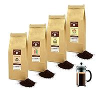 HOP CAFE - Offre Découverte Café Moulu Corsé - 4 x 125g - pour cafetière à Piston