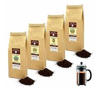 HOP CAFE - Pack Éco Café Arabica Doux - 100% Arabica - Torréfaction Moyenne - Moulu pour Cafetière à Piston - 4 x 500g