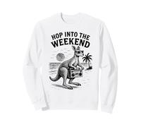 Hop Into The Weekend Kangourou Animal Graphic Sweatshirt