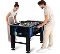 Hop-Sport Baby-foot Evolution One, Table de baby-foot, Table de football pour enfants et adultes, comprenant 2 balles, 2 porte-boissons, 2 compteurs de buts, massif et antidérapant, avec pieds ajustables Noir