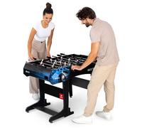 Hop-Sport Baby-foot Sector, baby-foot pliant pour enfants et adultes, table de jeu football comprenant 3 ballons pour la maison, Bleu Bleu G