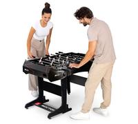 Baby-foot Sector, baby-foot pliant pour enfants et adultes, table de jeu football comprenant 3 ballons pour la maison, Blanc