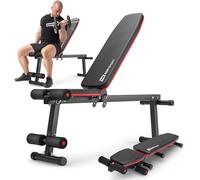 Banc de Musculation Réglable Inclinable Pliable et pour l'Entraînement Complet du Corps HS-1010, Banc d'Entraînement Multifonction à Domicile