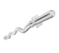 Hop-Sport Barre de musculation curl EZ en acier chromé de 120 cm avec filetage, Diamètre de 30 mm, Poignée antidérapante, Home gym Inox