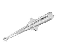 Hop-Sport Barre d'haltère droite longue en acier chromé de 120 cm avec filetage, Diamètre de 30 mm, poignée antidérapante, Home gym